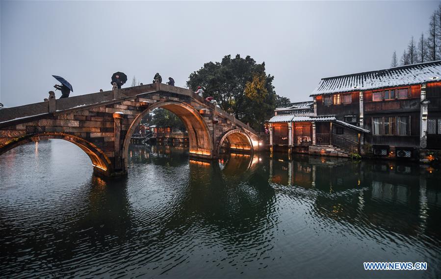 CHINA-ZHEJIANG-WUZHEN-SNOW (CN)