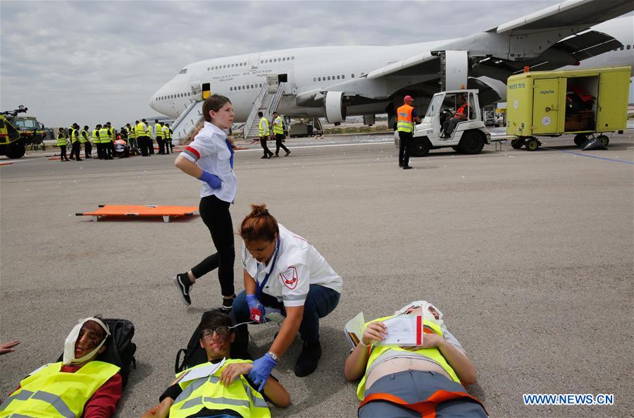 ISRAEL-TEL AVIV-AIRPORT-EMERGENCY DRILL