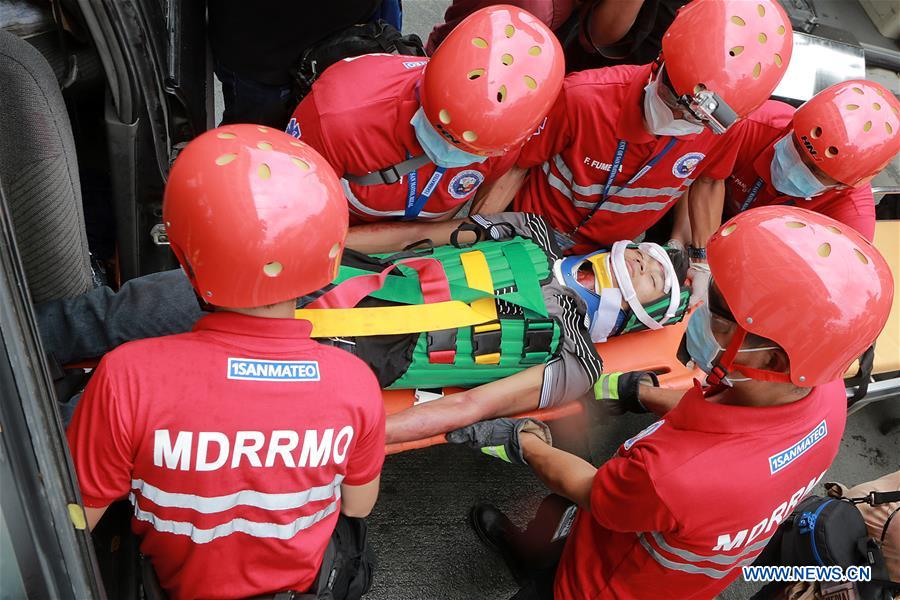 PHILIPPINES-RIZAL-EARTHQUAKE-DRILL