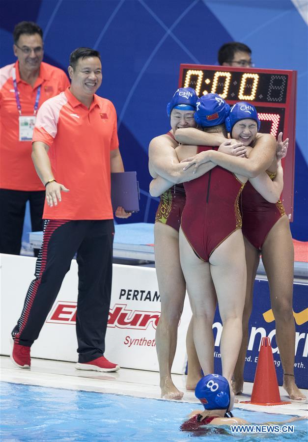 (SP)INDONESIA-JAKARTA-ASIAN GAMES-WATER POLO-CHINA VS JAPAN