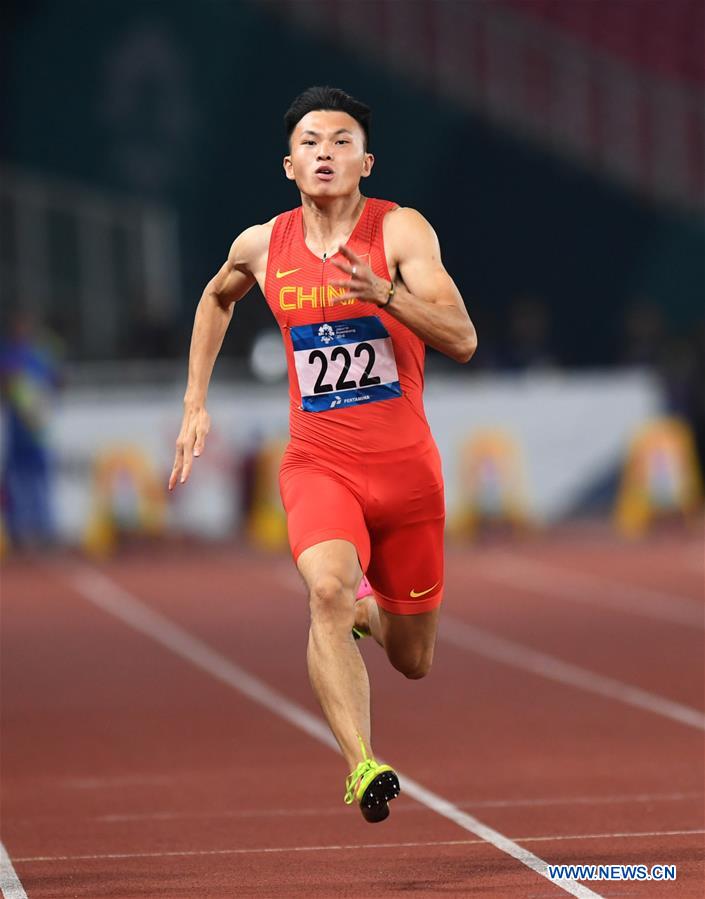 (SP)INDONESIA-JAKARTA-ASIAN GAMES-ATHLETICS-MEN'S 100M SEMIFINAL