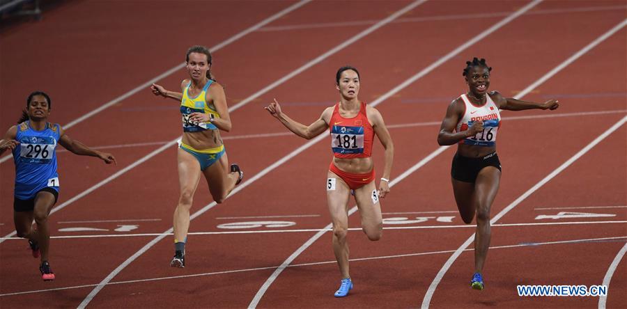 (SP)INDONESIA-JAKARTA-ASIAN GAMES-ATHLETICS-WOMEN'S 100M