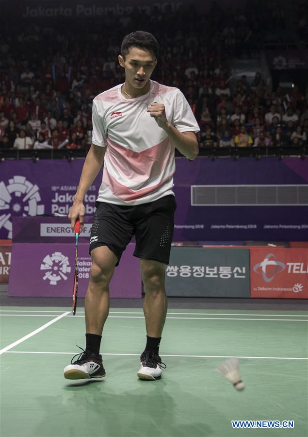 (SP)INDONESIA-JAKARTA-ASIAN GAMES-BADMINTON-MEN'S SINGLES