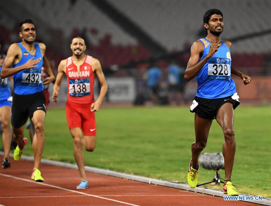 (SP)INDONESIA-JAKARTA-ASIAN GAMES-ATHLETICS-MEN'S 1500M