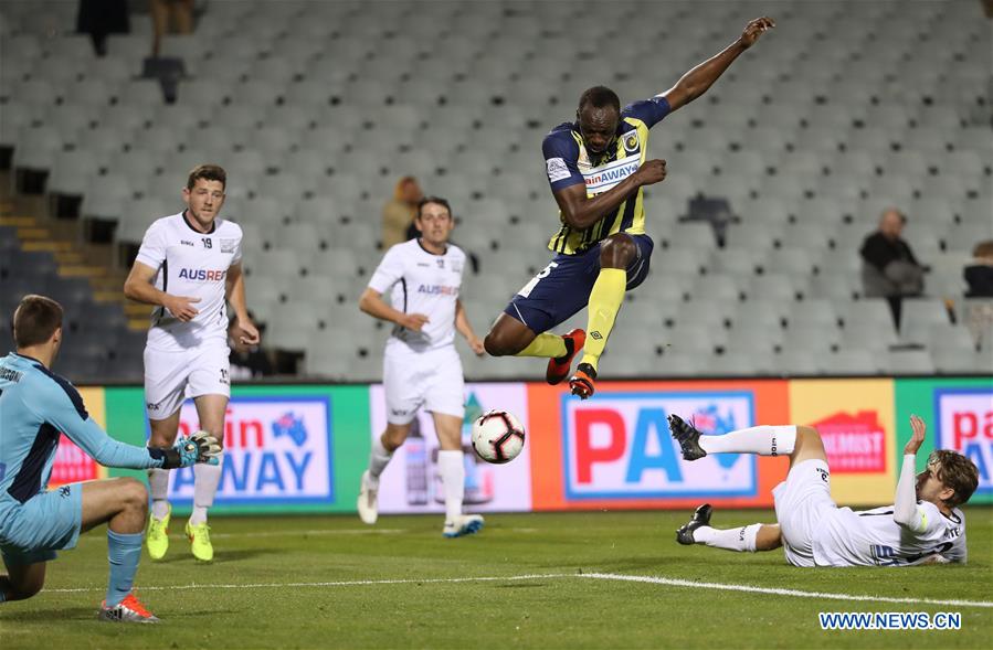 (SP)AUSTRALIA-CAMPBELLTOWN-SOCCER-CHARITY GAME-BOLT