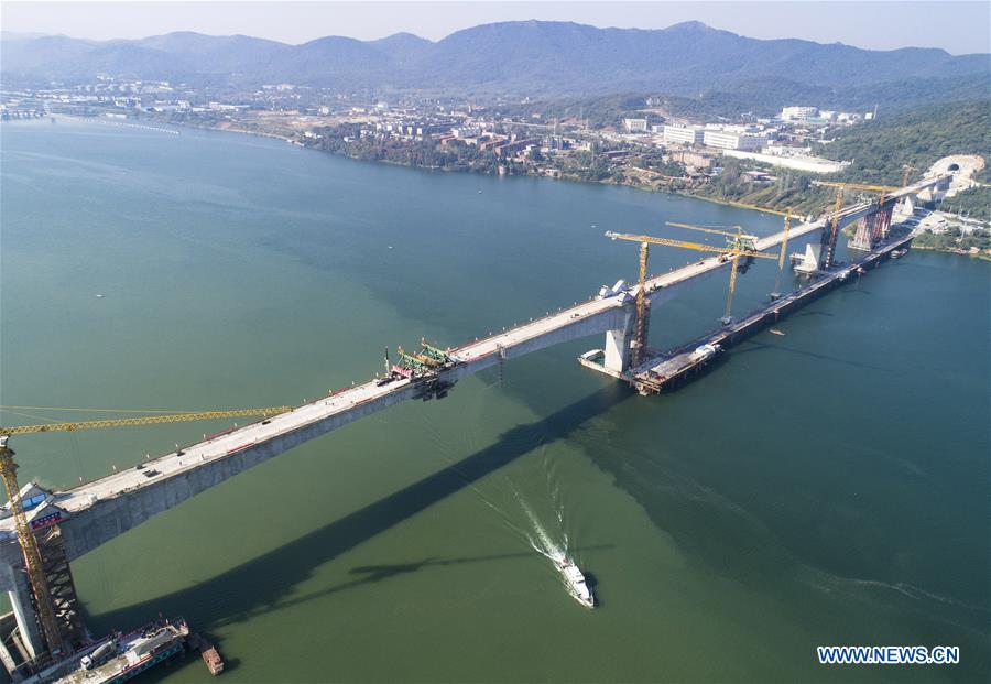 CHINA-HUBEI-XIANGYANG-RAILWAY-BRIDGE-CONSTRUCTION (CN)