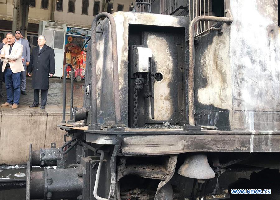 EGYPT-CAIRO-TRAIN STATION-FIRE