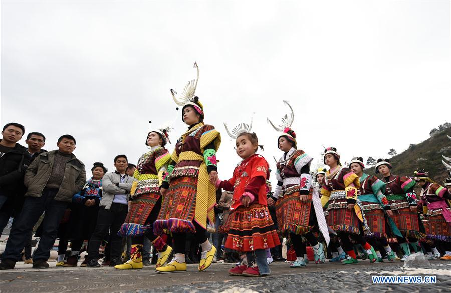 CHINA-GUIZHOU-ETHNIC MIAO-FANGU FESTIVAL-DRUMMING CELEBRATION(CN)