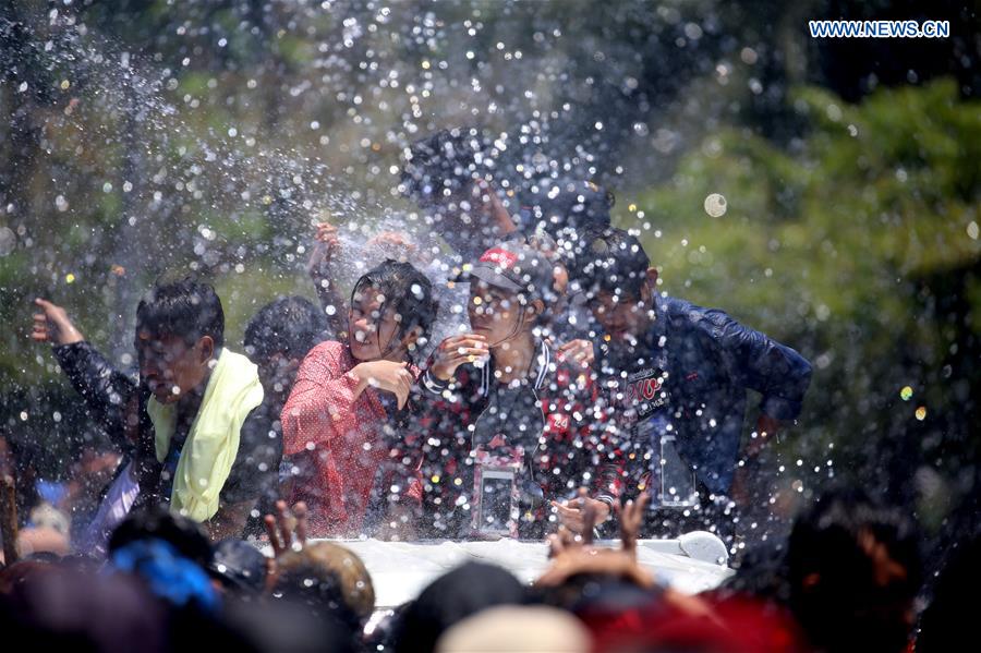 MYANMAR-YANGON-WATER FESTIVAL