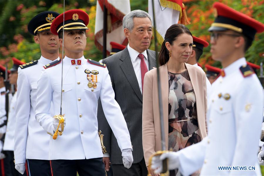 SINGAPORE-POLITICS-NEW ZEALAND-WELCOME CEREMONY