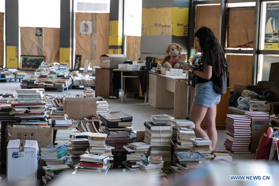 GREECE-ATHENS-BOOKSTORE RUN BY HOMELESS