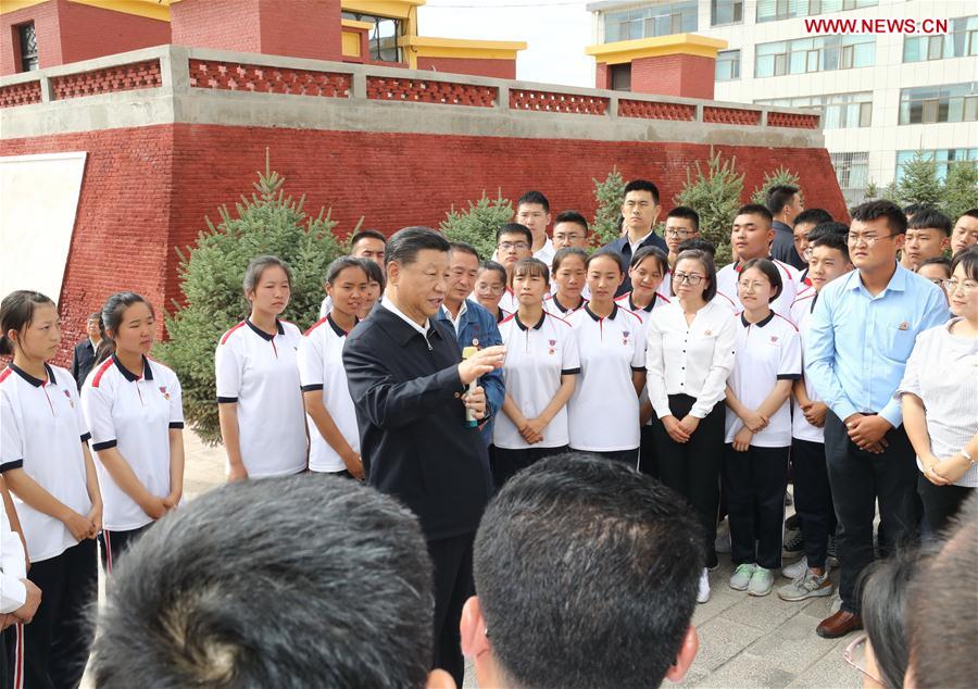 CHINA-GANSU-SHANDAN COUNTY-XI JINPING-INSPECTION (CN)