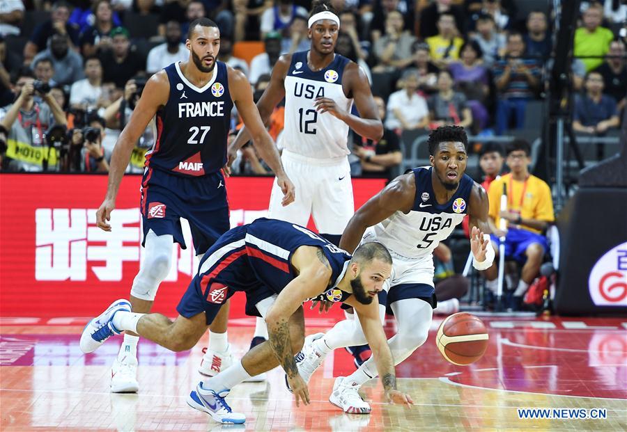 (SP)CHINA-DONGGUAN-BASKETBALL-FIBA WORLD CUP-QUARTER FINAL-USA VS FRANCE (CN)