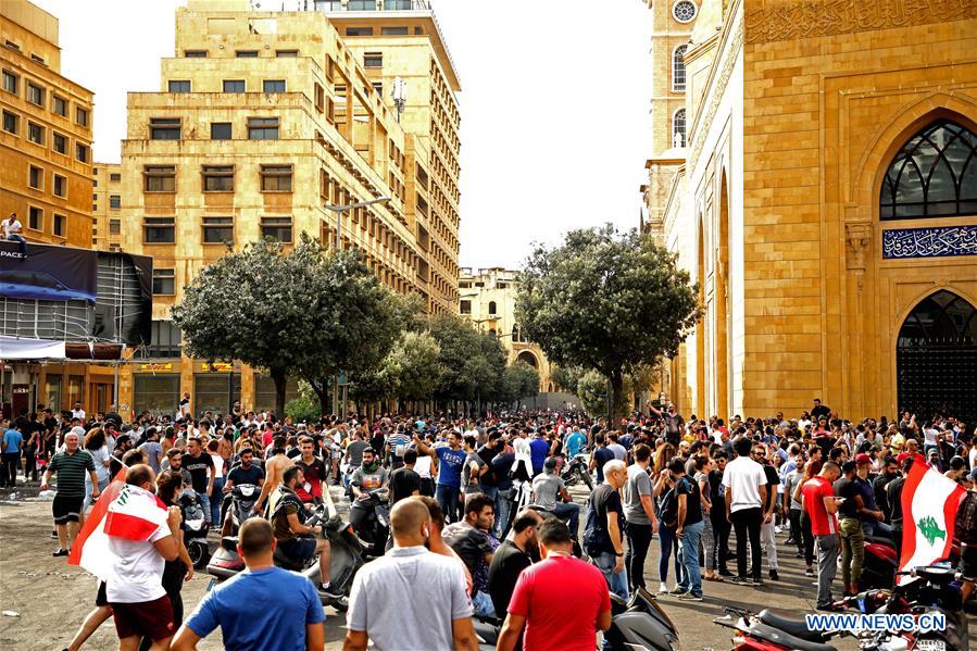 LEBANON-BEIRUT-DEMONSTRATION-PROTESTERS