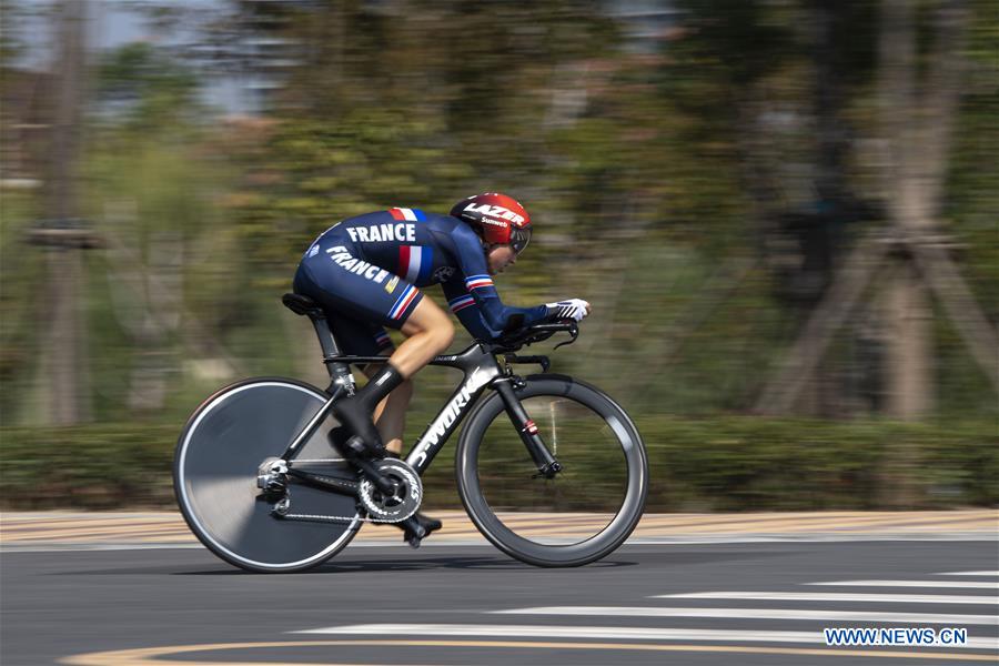 (SP)CHINA-WUHAN-7TH MILITARY WORLD GAMES-CYCLING ROAD-INDIVIDUAL TIME TRIAL WOMEN-FINAL