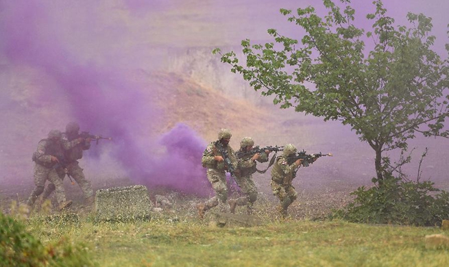 Multinational military drill held at Vaziani base near Tbilisi, Georgia