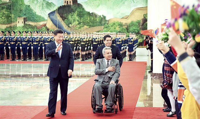 Xi holds talks with Ecuadorean president, eyeing steady development of bilateral ties