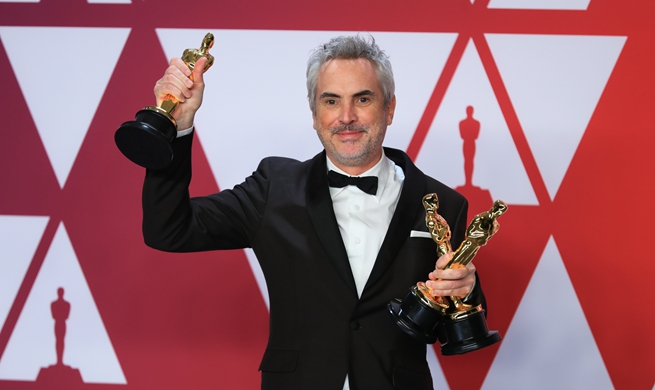 Alfonso Cuaron wins Best Director award for "Roma" at 91st Oscars