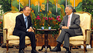 Singapore's PM meets with UN Chief Ban Ki-moon